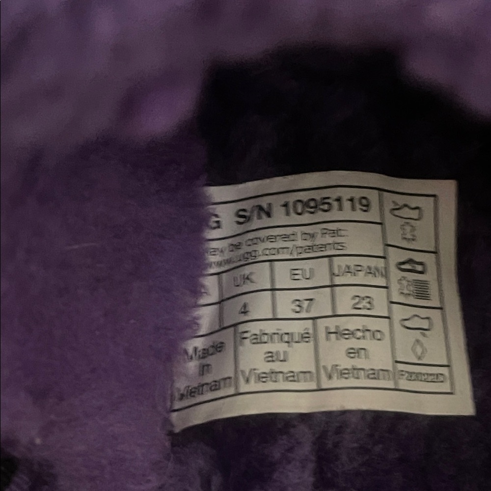 UGG Fluff Yeah Purple Fur Slide Slingback/Sandal Shoe - Size 6 - Picture 4 of 4